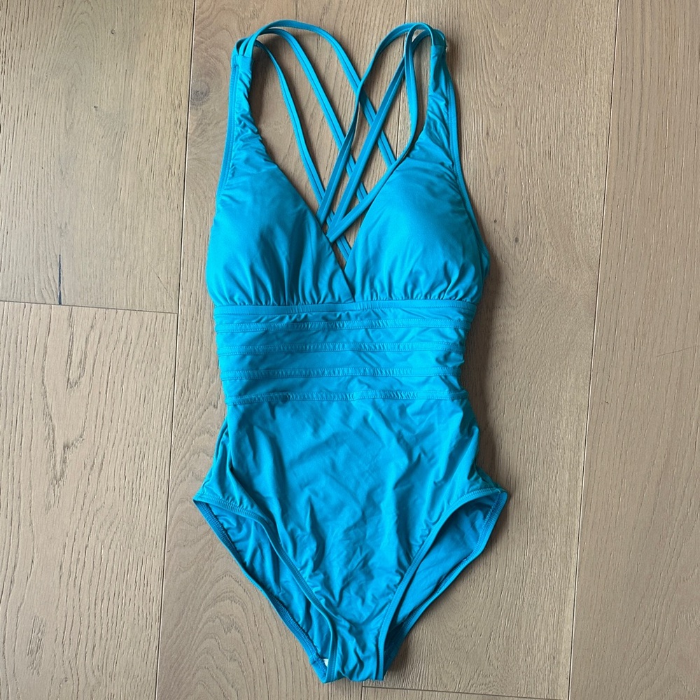 La Blanca Blue One Piece Swimsuit